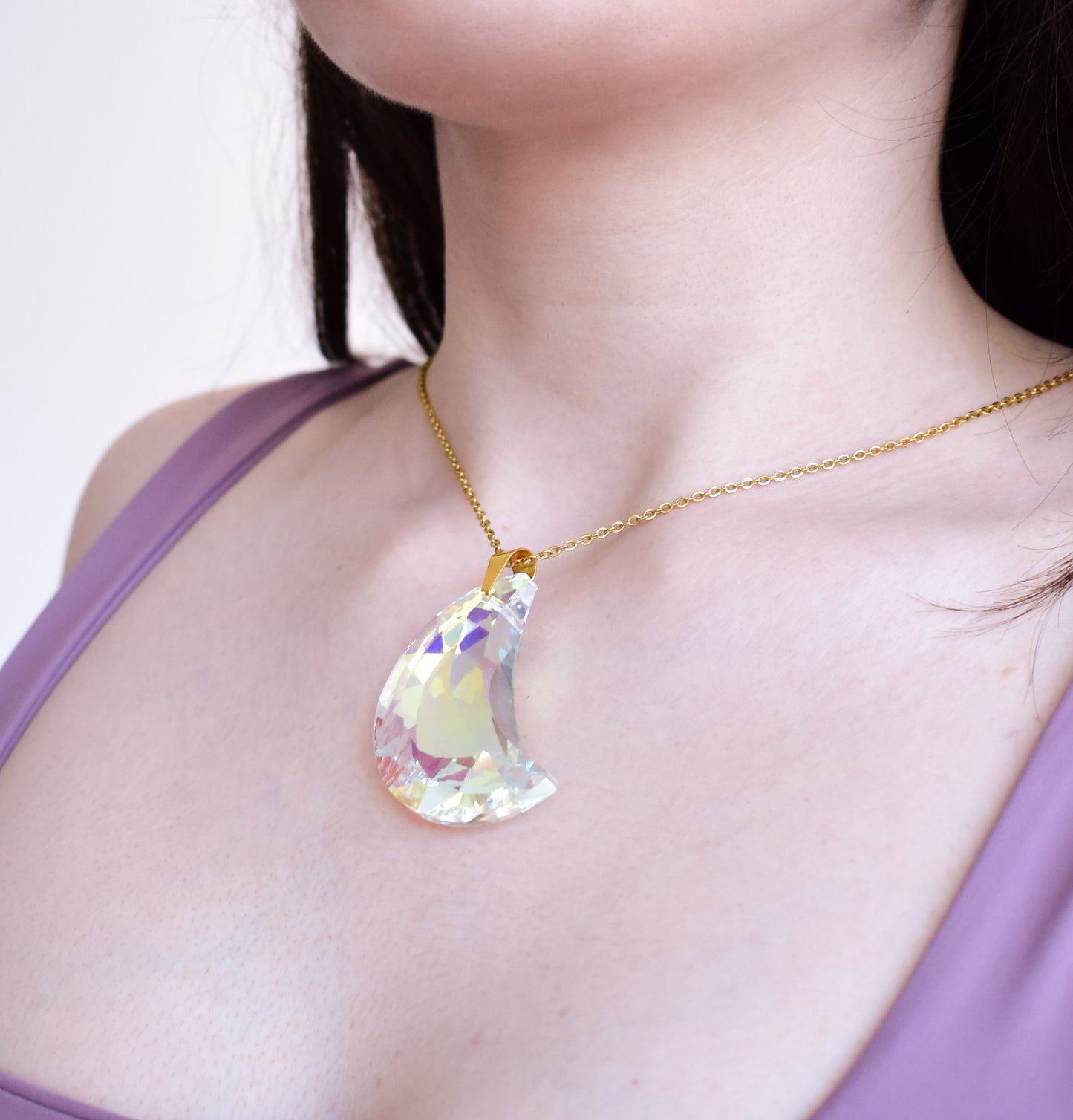 Crystal Moon Necklace - Quantumarium