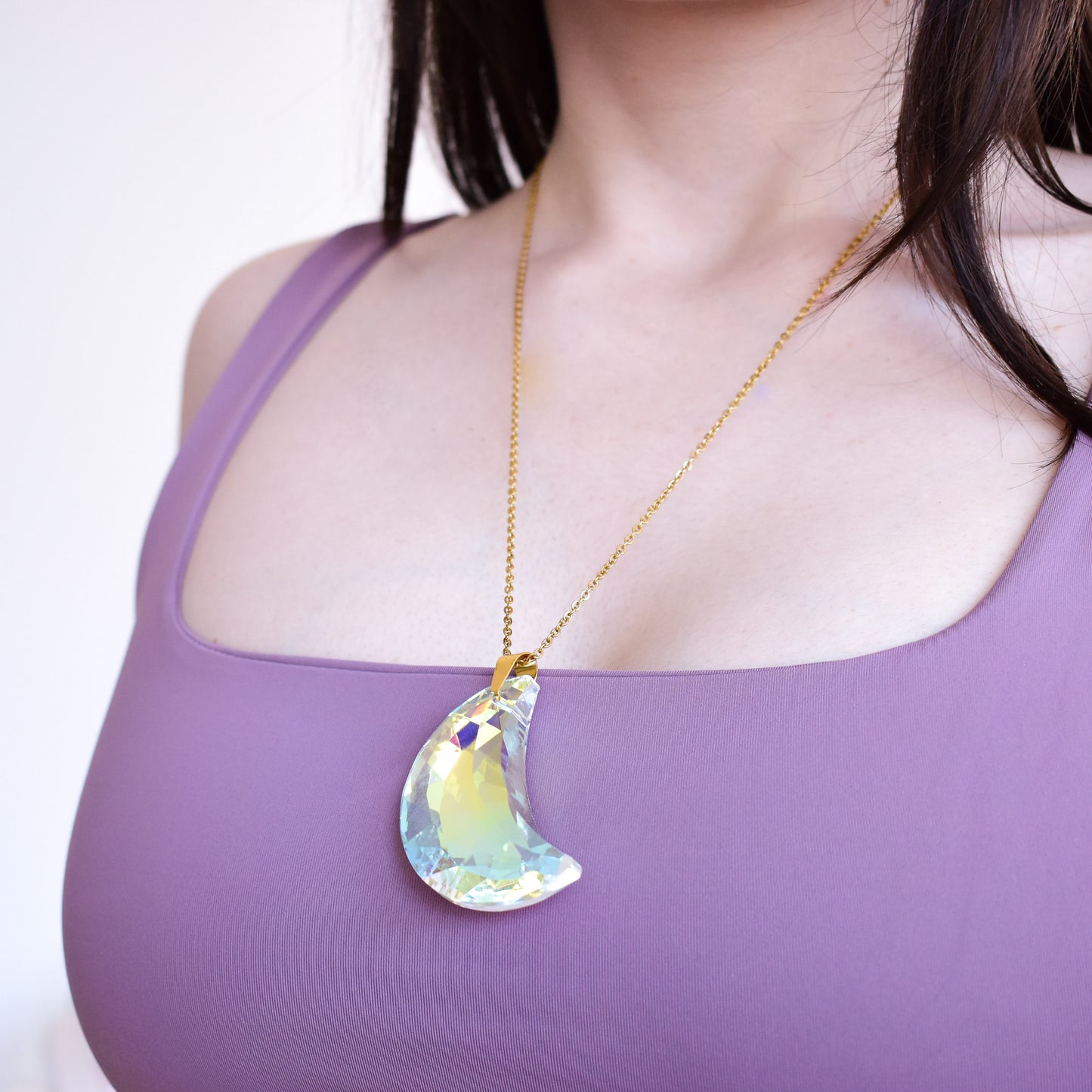 Crystal Moon Necklace - Quantumarium