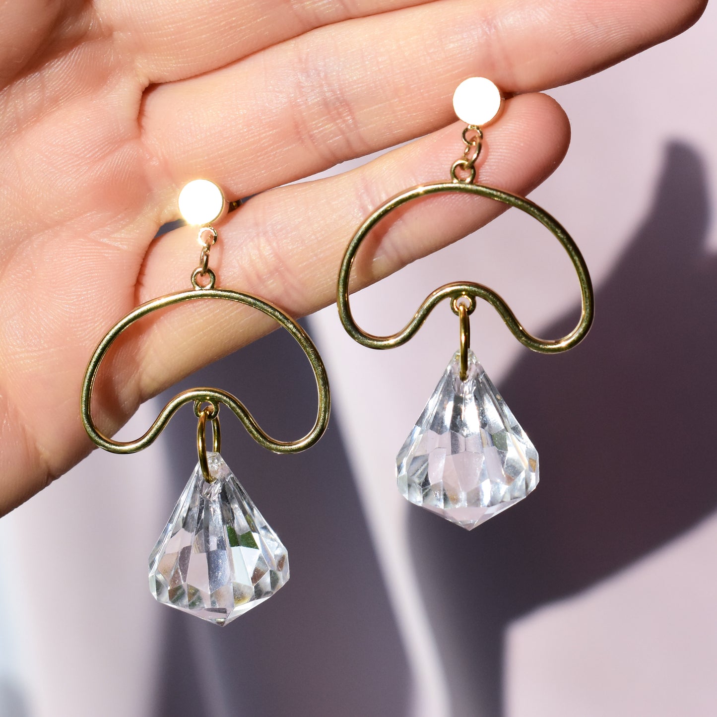 Crystal Mushroom Earrings