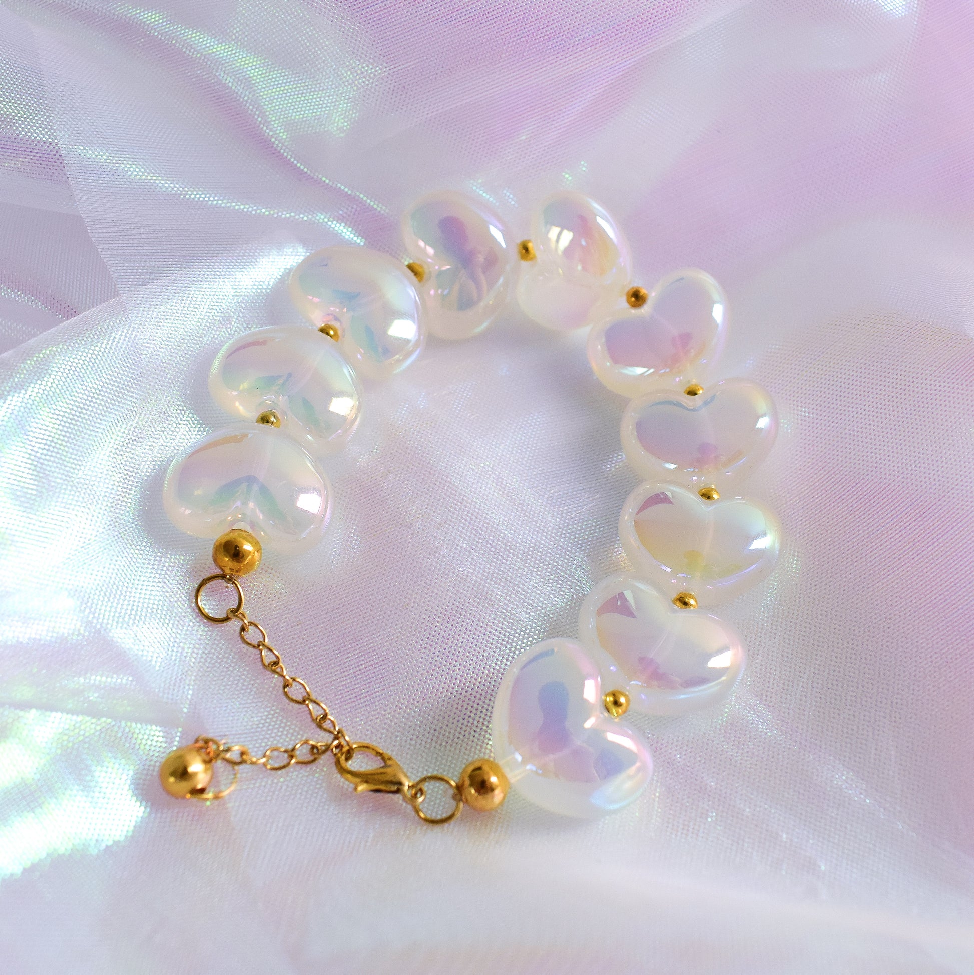 Iridescent Heart Bracelet - Quantumarium