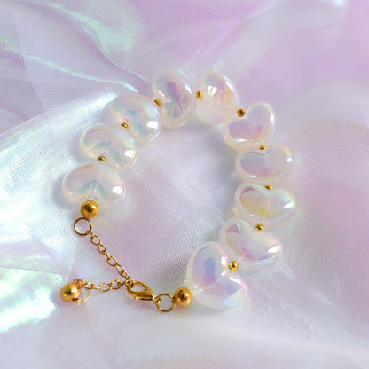 Iridescent Heart Bracelet - Quantumarium