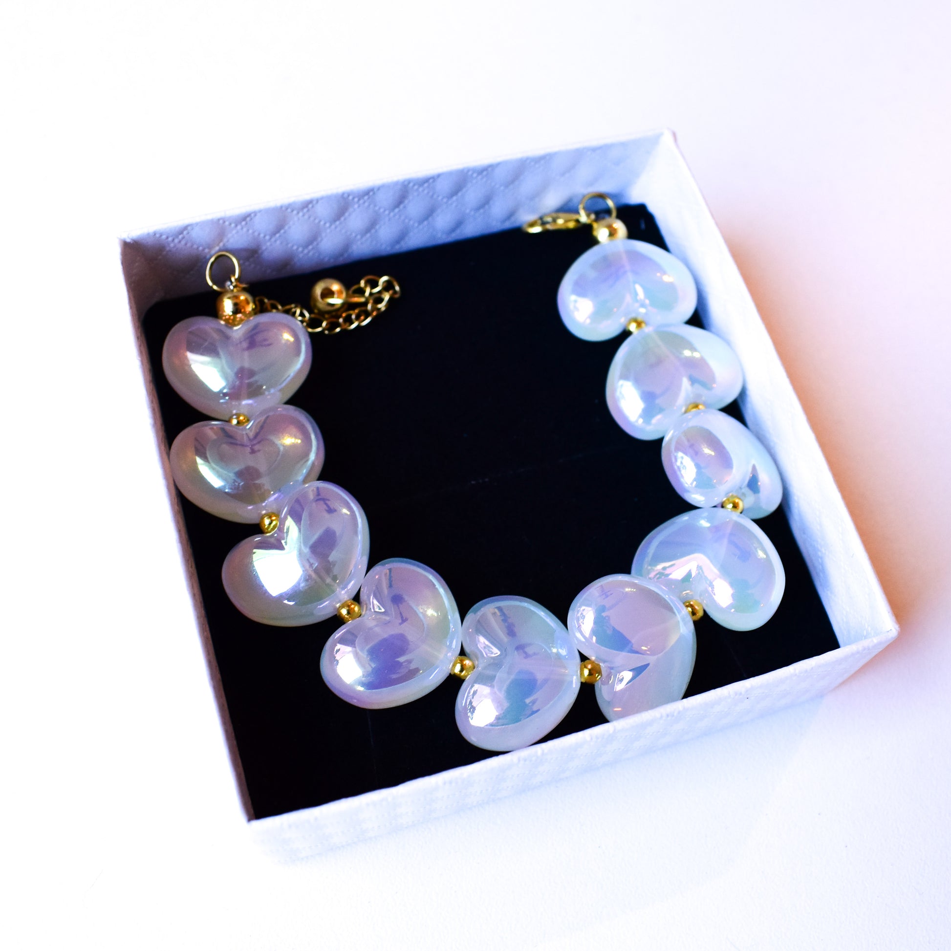 Iridescent Heart Bracelet - Quantumarium