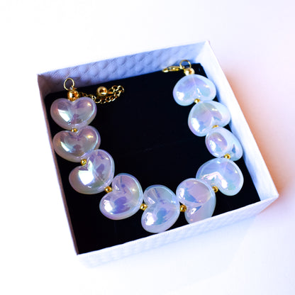 Iridescent Heart Bracelet - Quantumarium